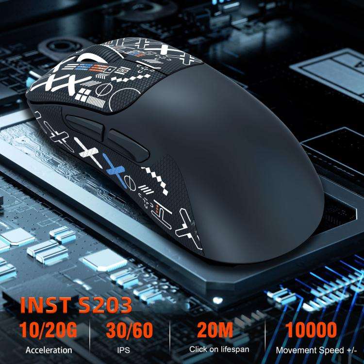 Mouse da gaming leggero HXSJ T700 con modalità 2.4G + BT5.3 + cablata