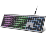 HXSJ E15 110-Key RGB Backlit Tri-Mode Wireless Bluetooth Keyboard