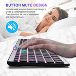 HXSJ E15 110-Key RGB Backlit Tri-Mode Wireless Bluetooth Keyboard