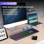 HXSJ E15 110-Key RGB Backlit Tri-Mode Wireless Bluetooth Keyboard