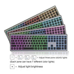 HXSJ E15 110-Key RGB Backlit Tri-Mode Wireless Bluetooth Keyboard