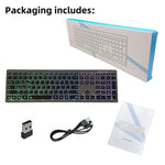 HXSJ E15 110-Key RGB Backlit Tri-Mode Wireless Bluetooth Keyboard