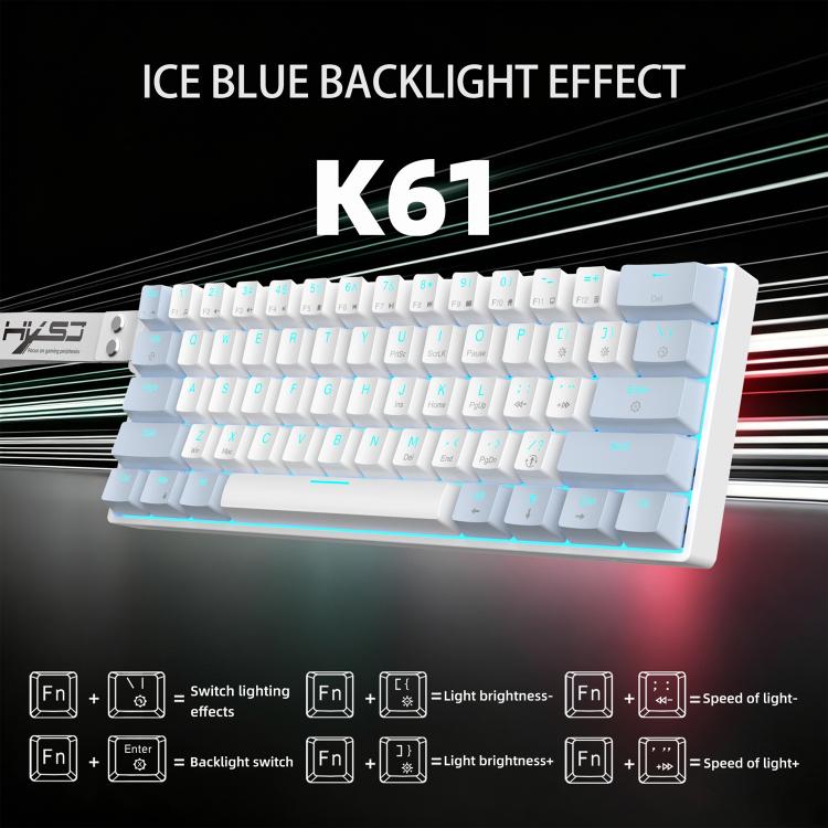 HXSJ K61 61-Key Wired Mechanical Keyboard