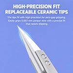 MECHANIC Anti-Static Non-Magnetic Ceramic Tweezers, SM-11, SM-17