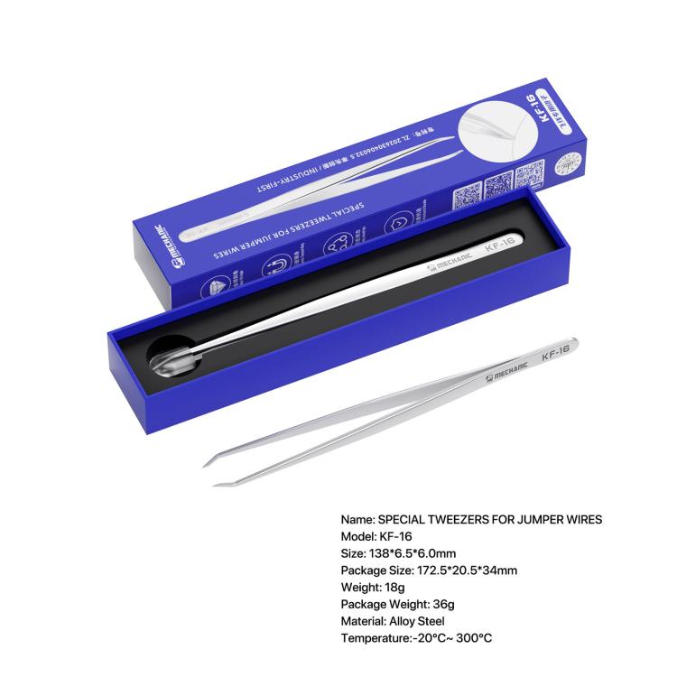 MECHANIC KF-16 Non-magnetic Anti-sticking V-shaped Special Tweezers