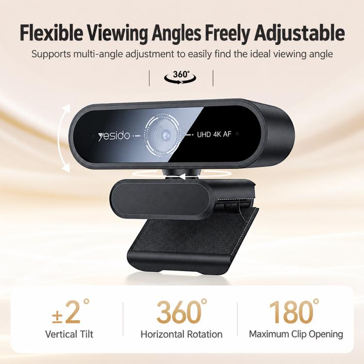 Yesido KM36 4K 12MP Computer USB Webcam, KM36