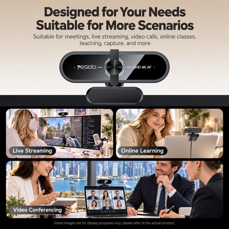 Yesido KM36 4K 12MP Computer USB Webcam, KM36