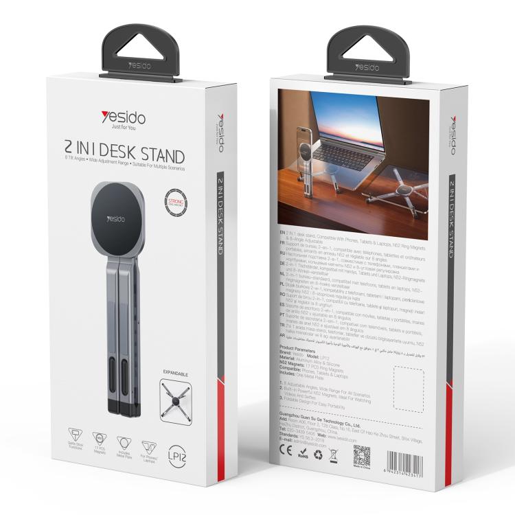 Yesido LP12 3 in 1 Phone / Laptop / Tablet Magnetic Holder, LP12