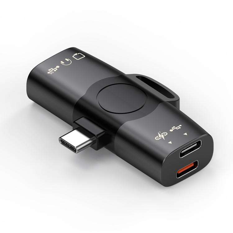 Type-C to PD 60W Type-C, USB 2.0, USB 3.0 Screen Mirroring Adapter