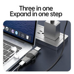 Type-C to PD 60W Type-C, USB 2.0, USB 3.0 Screen Mirroring Adapter