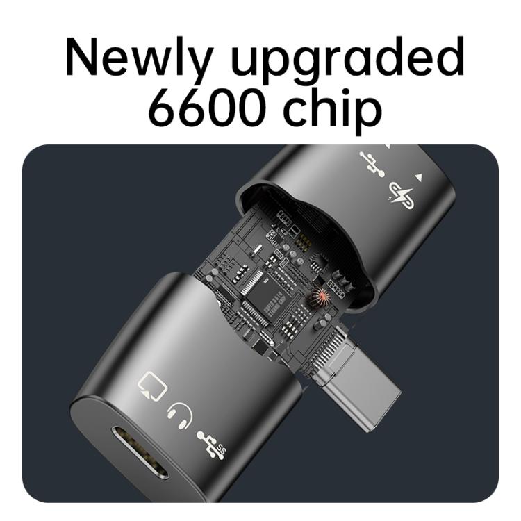 Type-C to PD 60W Type-C, USB 2.0, USB 3.0 Screen Mirroring Adapter