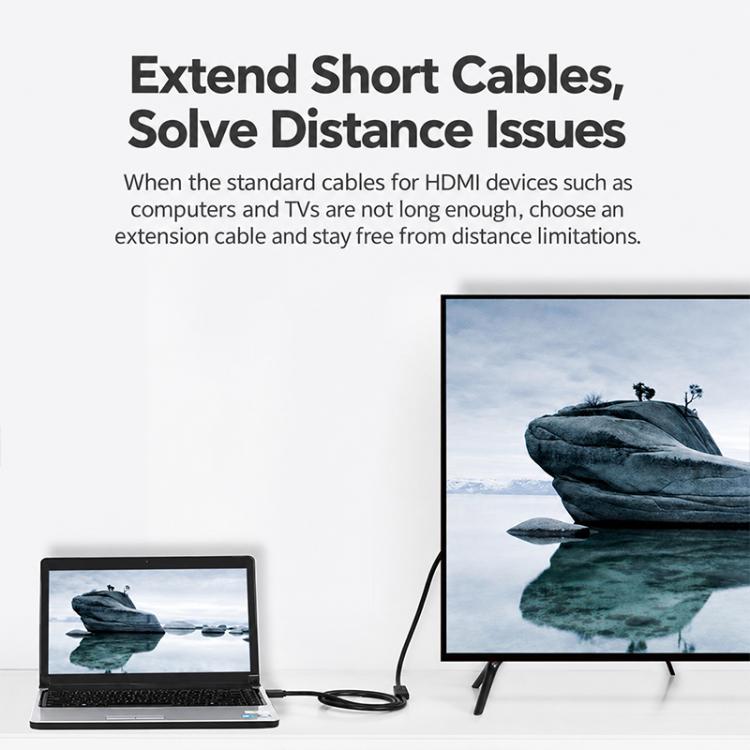 HDMI Male to Female Extension Cable Computer TV HD Video Data Cable, 0.2m