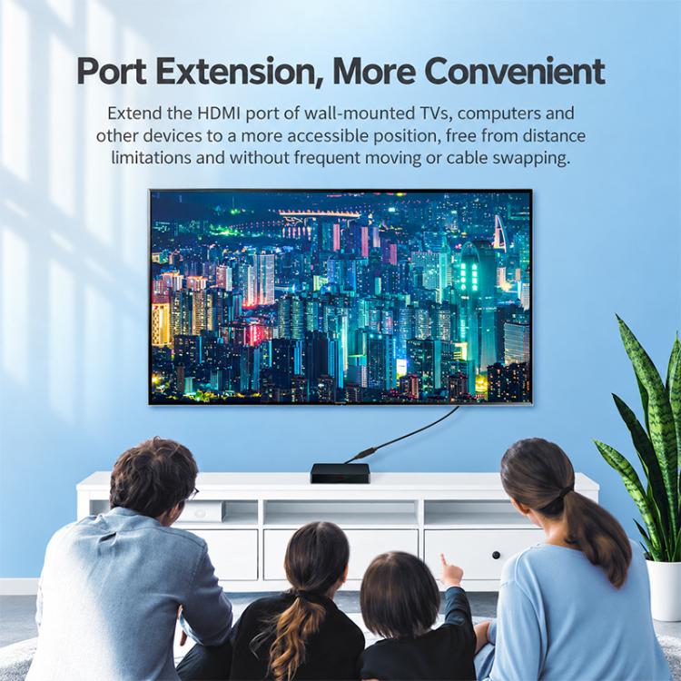 HDMI Male to Female Extension Cable Computer TV HD Video Data Cable, 0.2m