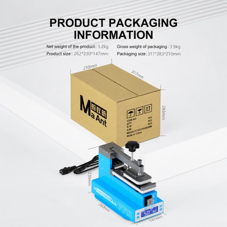 MaAnt F713 Screen / Back Cover / Frame Heating Disassembly Integrated Machine Built-in Vacuum Pump, EU Plug, US Plug