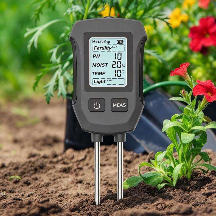 Tester per terreno 5 in 1 con display digitale e doppia sonda