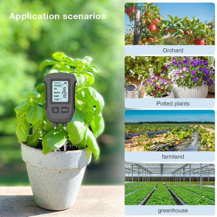Tester per terreno 5 in 1 con display digitale e doppia sonda - immagine 9
