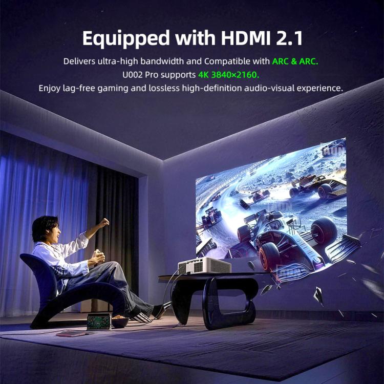 Proiettore LED AUN U002 Pro Full HD con Android 13 e messa a fuoco automatica - immagine 6