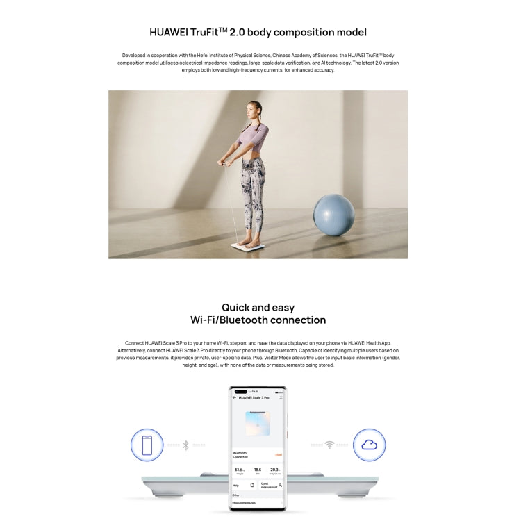Bilancia grasso corporeo intelligente Huawei 3 Pro Wi-Fi Bluetoot