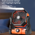 Ventilatore portatile ricaricabile USB con lampada LED