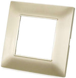Placca in tecnopolimero 2 posti color sabbia compatibile Vimar Plana 6970597463103 6002-11 EL001