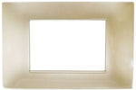 Placca tecnopolimero 3 posti color sabbia compatibile Vimar Plana