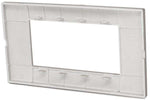 Placca in tecnopolimero 4 posti color argento compatibile Vimar Plana 6970597464292 6004-9 EL007