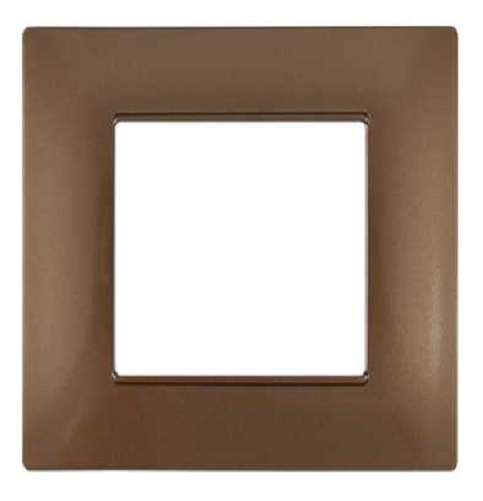 Placca tecnopolimero 2 posti color rame compatibile Vimar Plana