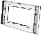 Placca in vetro bianco 4 posti compatibile Living International 6970597468412 8004bl EL1038