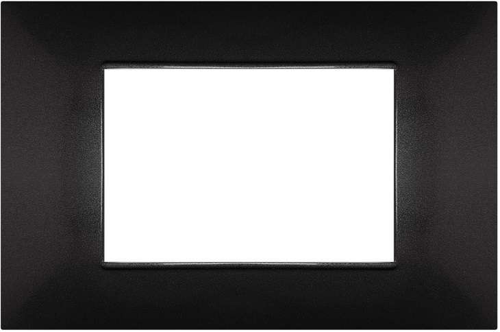 Placca 4 posti nera compatibile Vimar Plana