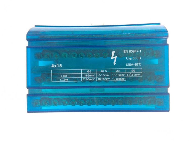 Morsettiera equipotenziale 15 fori x 4 8053323555575 EL1210