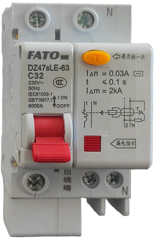 Interruttore magnetotermico differenziale 32A 30mA 1P+N EL1230