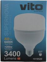 Lampadina LED Vito 40W E27 T120 a luce fredda 6400K - immagine 2