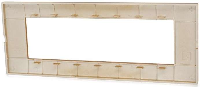 Placca in tecnopolimero 7 posti color arancione compatibile Vimar Plana 6970597464568 6007-16 EL1296