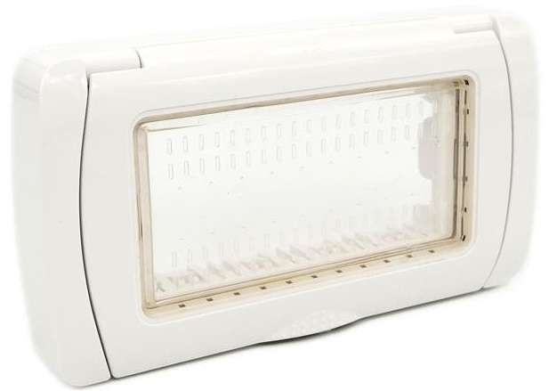 Placca idrobox IP55 4P bianca compatibile BTicino Living International