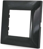 Placca in tecnopolimero 2 posti color nero compatibile Vimar Plana 6970597463028 6002-2 EL1334