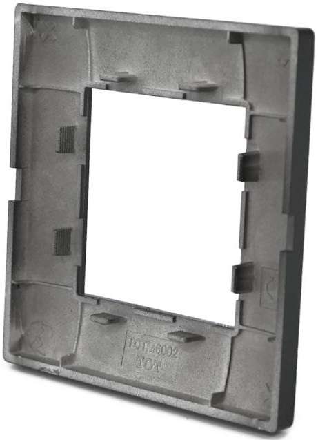 Placca in tecnopolimero 2 posti color nero compatibile Vimar Plana 6970597463028 6002-2 EL1334