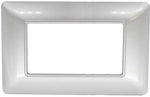 Placca in tecnopolimero 4P argento compatibile Matix
