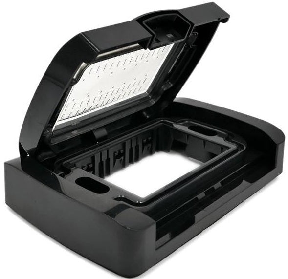 Placca idrobox IP55 3P nera compatibile Vimar Plana S6003N 6970597465244 EL1396