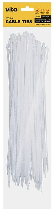 Fascette fermacavi autobloccanti bianche 7.0X350mm - 100 pezzi 6972538047694 7100410 EL1462