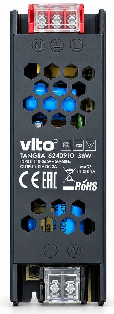 Alimentatore slim VITO TANGRA 36W 12V DC 3A IP20