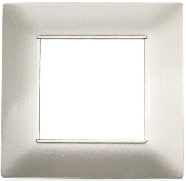 Placca in tecnopolimero 2 posti grigio chiaro compatibile Vimar Plana