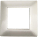 Placca in tecnopolimero 2 posti grigio chiaro compatibile Vimar Plana
