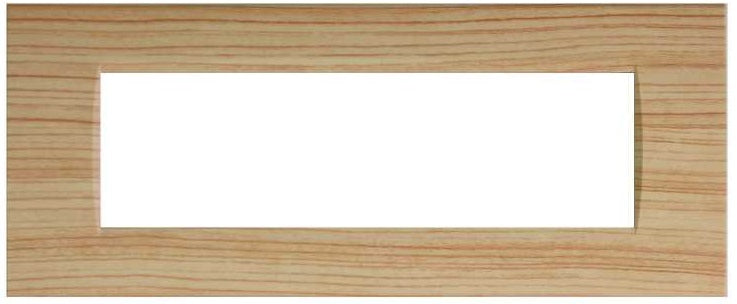 Placca 7 posti abete compatibile Bticino Living International