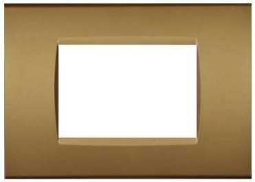 Placca in tecnopolimero 3 posti color sabbia compatibile Living International
