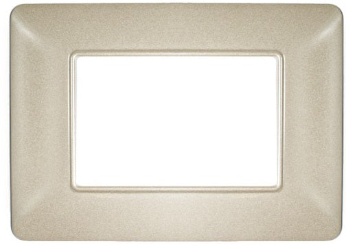 Placca in tecnopolimero 3P color sabbia compatibile Bticino Matix