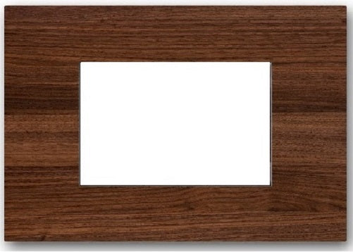 Placca 3 posti ciliegio compatibile Bticino Living International
