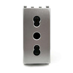 Presa bivalente 10-16A 250V grigio compatibile Vimar 6970597462304 serie Vimar Plana 618A/Vmr-Pln EL1563Presa bivalente 10-16A 250V grigio compatibile Vimar 6970597462304 serie Vimar Plana 618A/Vmr-Pln EL1563