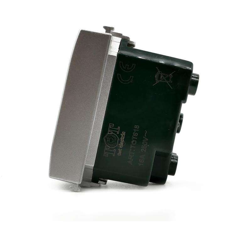 Presa bivalente 10-16A 250V grigio compatibile Vimar 6970597462304 serie Vimar Plana 618A/Vmr-Pln EL1563