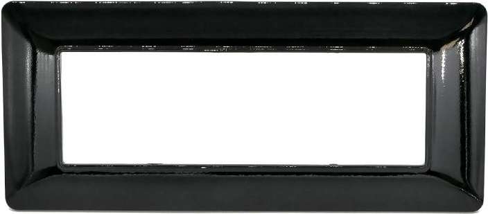 Placca 7 posti nero lucido compatibile Matix