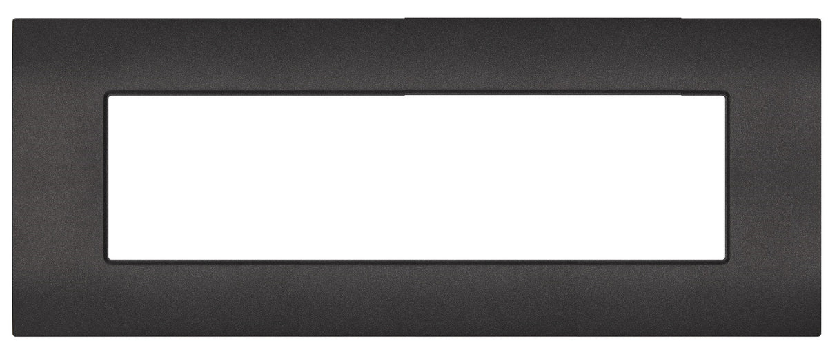 Placca 7 posti nero compatibile Vimar Arké 0793541339738 R9007-2 EL172
